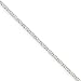 14k White Gold 1.3mm Anchor Pendant Chain Necklace - 24 Inch