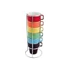 Coffee Cup Coffee Mug Tower - Set of 6 Large MultiColour