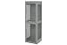 Heavy Duty Extra Wide Vented Steel Locker Double Tier 18x18x75 2 Door Gray