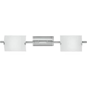 Eglo  83301A Fondo, Nickel/Frosted Opal, 2-Light Track Light Fixture