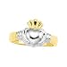 14K Two-Tone Gold Men's Claddagh Ring