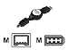 Cables Unlimited ZIP-1394-C07 ZipLinq Retractable 6-Pin to 4-Pin Firewire Cable