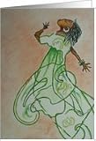 Dancing African American girl Card