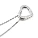 Nine Carat White Gold Diamond Heart Pendant and Necklace
