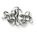 Sterling Silver Antiqued Comedy Tragedy Pin