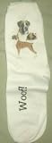 Boxer Puppies Dogs Woof Ladies Socks 9-11