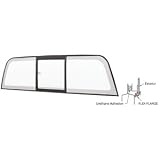 C.R. LAURENCE ECT804B CRL Perfect Fit Tri-Vent Slider with Clear Glass for 2004+ Chevy Colorado/GMC Canyon