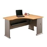 Bush Industries Bush Right L Bow Desk Lt Oak Ea - Model 184616