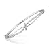 0.91 Cts Diamond Bangle in 18K White Gold