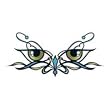 Tribal Eyes Glitter Temporary Tattoo 2.5x3.5