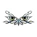 Tribal Eyes Glitter Temporary Tattoo 2.5x3.5
