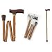 Assistiva Adjustable Folding Cane with Polished Cherry Wood Handle, 6/Cs