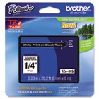 Brother P-Touch TZE315 - TZe Standard Adhesive Laminated Labeling Tape, 1/4w, White on Black-BRTTZE315