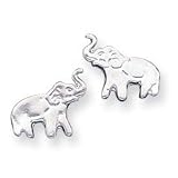 Sterling Silver Elephant Post Earrings