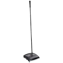Rubbermaid Commercial FG421588 Galvanized Steel Brushless Mechanical Sweeper, 10.5" Length x 9.5" Width x 44" Height, Black