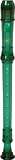 Canto One - Piece Translucent Soprano Recorder with Baroque Fingering Transparent Green - B0002E1ESG