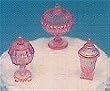 Dollhouse Miniature Pink Candy Dishes, Set of 3