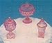 Dollhouse Miniature Pink Candy Dishes, Set of 3