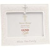 Heaven's Blessings Bless This Family Porcelain Frame