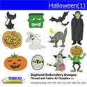 Digitized Embroidery Designs - Halloween(1) - CD