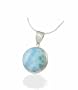 Classic Round Larimar Pendant