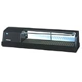 Review   / Display Cases - Hoshizaki HNC-120AA-R Right Handed Refrigerated Display Case Counter Top Sushi Display Case - Black -