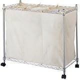 Laundry Sorter with Wheels, Chrome