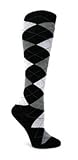 Sock It To Me ARGYLE Knee Socks in Black/ Dark Grey/Light Grey
