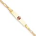 14k Medical Jewelry Childrens Bracelet - 6 Inch