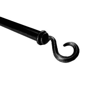 BCL Drapery Hardware 125HK86B Hook Curtain Rod Set