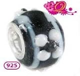 Quiges Beads Charms Murano Glass-Silver