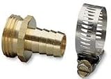 NELSON 50450 5/8 Brass and Worm Gear Clamp Male Hose Repair