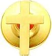 14K Gold Cross Tie Tac
