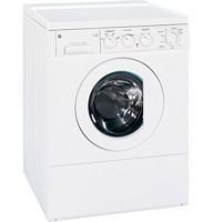 GE WSXH208HWW 26 3/4 Front-Load Washer with 3.1 cu. ft. Capacity, 8 Wash Cycles, Stainless Steel Basket and ADA Compliant
