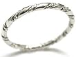 18k White Gold Rope Twist Ring 1.85mm Band Size 6