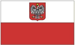Poland State Flag and Civil Ensign 3ft x 5ft Superknit Polyester