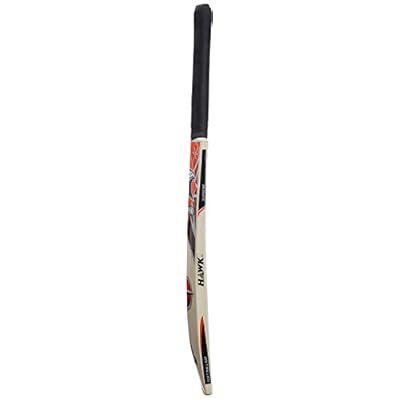 Hawk Supreme Popular Willow Cricket Bat, Short Handle (Orange)