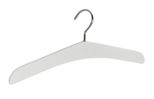 WENKO 17210207100 B&uuml;gel Rom - Kleiderb&uuml;gel, Buchenholz, 45 cm, wei&szlig;