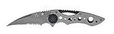 Mantis Knives MR-1b "Aardvark" Bead Blasted EDC Folder (Silver/Black, Medium)