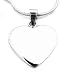 Sterling Silver Engraveable HEART Tag Charm Pendant