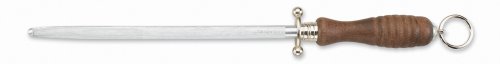 Mundial 3313-10 10-Inch Round Regular Cut Sharpening Steel, Wood Handle