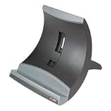 Vertical Notebook Computer Riser, Cable Management, 9 x 3-3/4 x 9-1/2, Black