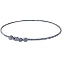 Phiten Star Necklace, Navy Gray, 18"