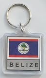 Belize - Country Lucite Key Rings