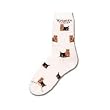 Pair of Yorkie Socks Dog White Size 9-11
