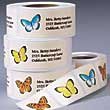 Butterfly Address Labels Roll/250