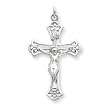 Sterling Silver Crucifix Pendant with 20 Inch Sterling Silver Chain