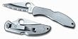 Spyderco Folding Knife With Clip Point Blade/Stainless Steel Handle/Serrated Edge Md: C11S.