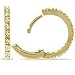 A pair of Diamond Hoops Earrings Accented with Natural Diamonds Fancy Yellow Color Enhanced.