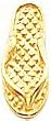 14K Yellow Gold Flip Flop Stud Earrings Ear Jewelry